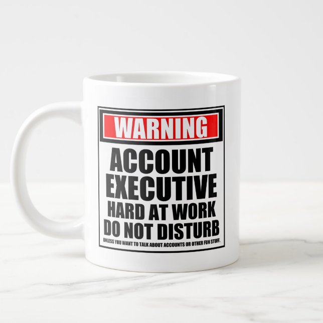 Caneca De Café Grande Duro Executivo da Conta de Aviso no Trabalho (Esquerda)