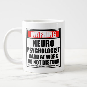 Caneca De Café Grande Duro Neuropsicólogo No Trabalho