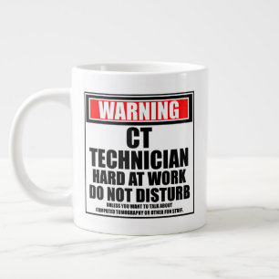 Caneca De Café Grande Duro Técnico de Avisos CT no Trabalho Não Incomo