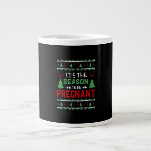 Caneca De Café Grande É A Época De Estar Grávida De Natal Engraçado