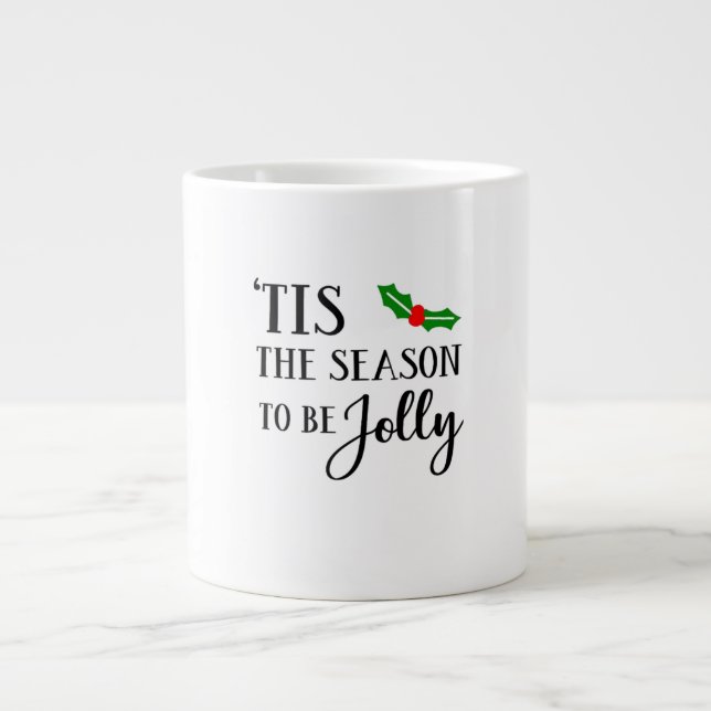 Caneca De Café Grande É a Época de Ser Visgo de Natal (Frente)