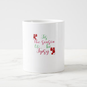 Caneca De Café Grande É a Temporada para um Natal Embriagado
