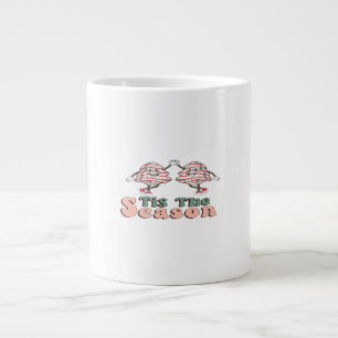 Caneca De Café Grande É a Temporada Retro Groovy Natal Vintage Chri