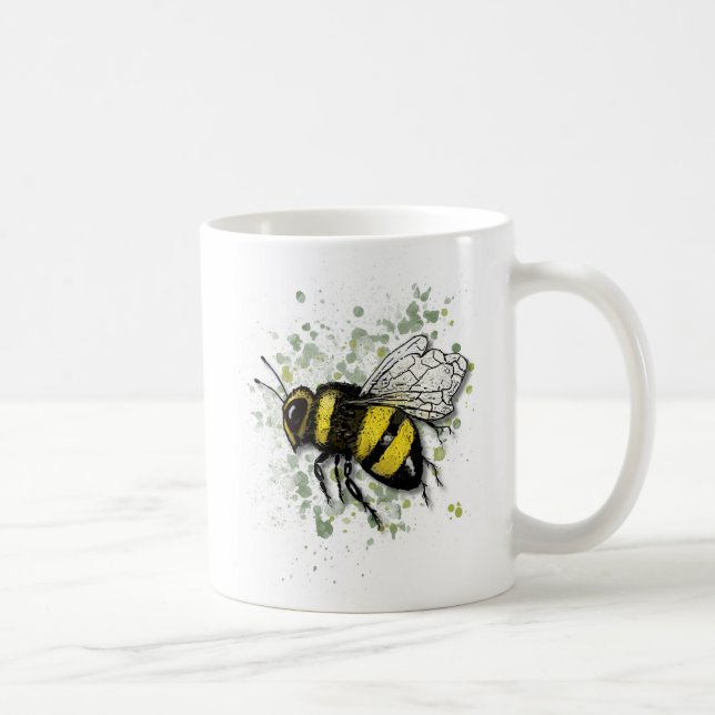 Caneca De Café Grande e Belo Abelhão, Desenho Digital (Direita)