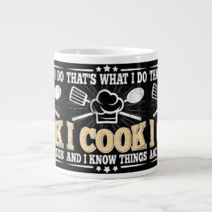 Caneca De Café Grande É isso que eu cozinho e sei coisas engraçadas