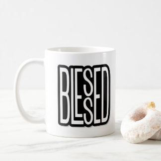 Caneca De Café Grande e Negrito ABENÇOADO 