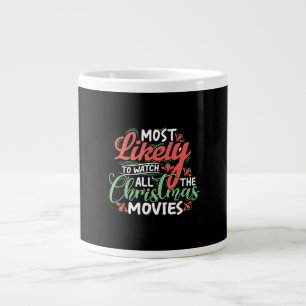 Caneca De Café Grande É provável que assista a todos os filmes de nata