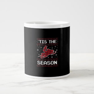 Caneca De Café Grande É Temporada Futebol Americano Abóbora Outono Dia d
