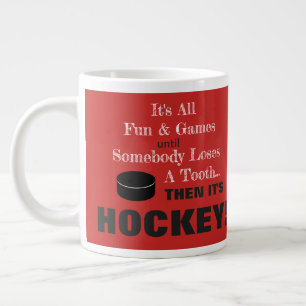 Caneca De Café Grande É tudo diversão e jogos...então é HOCKEY!
