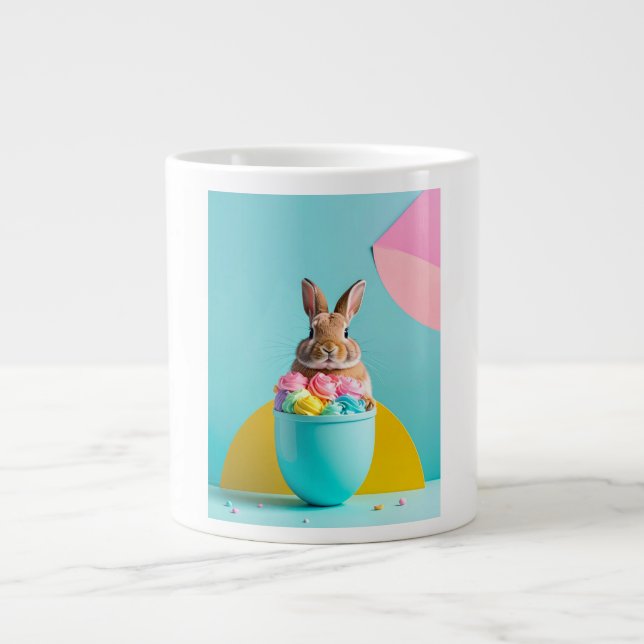 Caneca De Café Grande easter egg bunny (Frente)