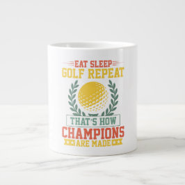 Caneca De Café Grande Eat Sleep Golf Repeat Champions Golf