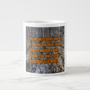 Caneca De Café Grande Eclesiastes 5:10 WEBU Mug