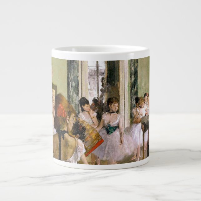 Caneca De Café Grande Edgar Degas Classe de Dança (Frente)
