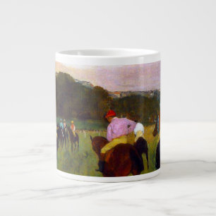 Caneca De Café Grande Edgar Degas Race Horses em Longchamp