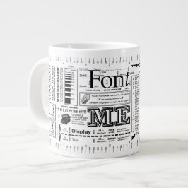 Caneca De Café Grande Edição ExtraBold da Tipografia Me