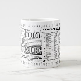 Caneca De Café Grande Edição ExtraBold da Tipografia Me