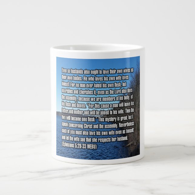 Caneca De Café Grande Efésios 5:28-33 WEBU Mug (Frente)