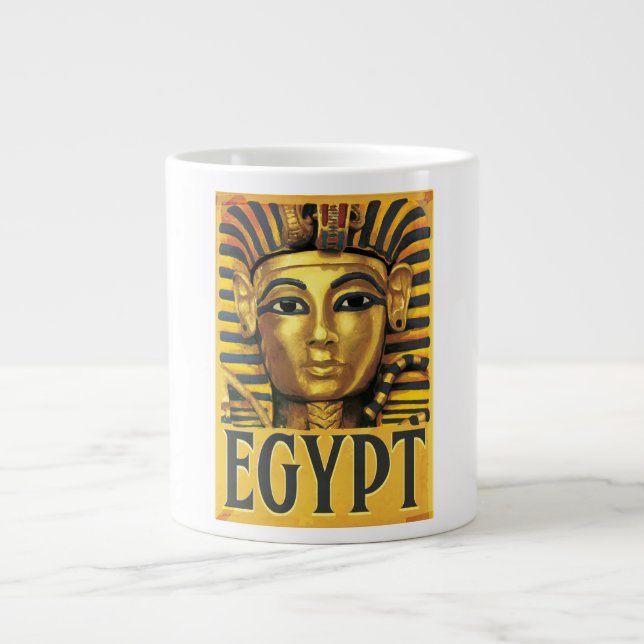 Caneca De Café Grande Egito - Tutankhamun (Frente)