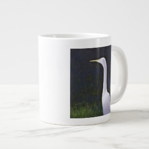 Caneca De Café Grande Egrete Branco