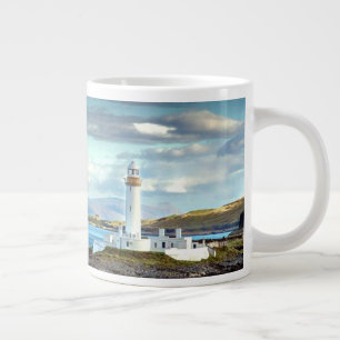Caneca De Café Grande Eilean Musdile Lighthouse Scotland - Visão Cênica