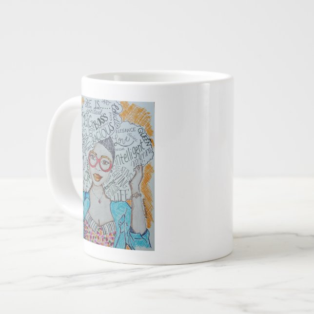 Caneca De Café Grande Ela É... Jumbo Mug (Frente Esquerda)