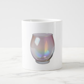 Caneca De Café Grande Electroplated Iridescent Glass Dynamic Holographic