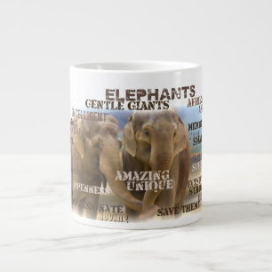Caneca De Café Grande Elefantes Incríveis Jumbo Mug