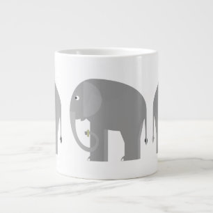 Caneca De Café Grande Elefantes Jumbo Mug