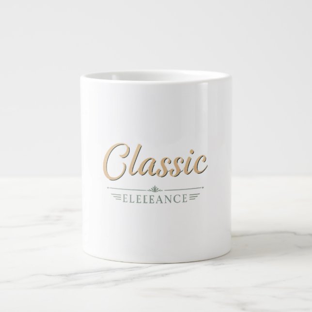Caneca De Café Grande Elegância clássica (Frente)