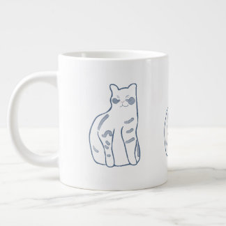 Caneca De Café Grande Elegant Cat Design