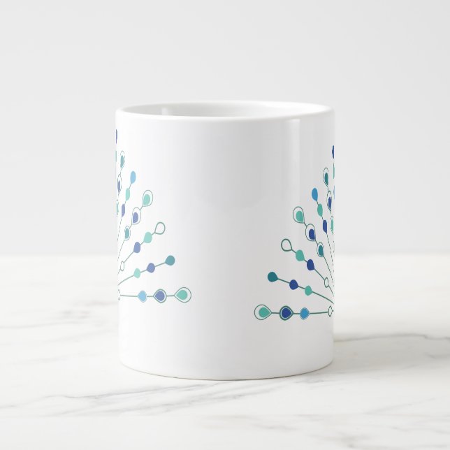 Caneca De Café Grande Elegant Peacock Silhouette (Frente)