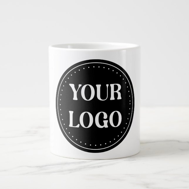 Caneca De Café Grande elegante, moderno, refinado e editável. (Frente)