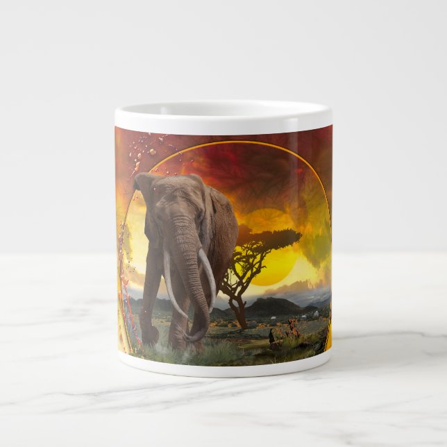Caneca De Café Grande Elephant Guardian "The Bonds that Tie" (Frente)