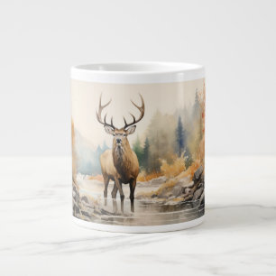 Caneca De Café Grande Elk Majestoso: Beleza Indomada na Natureza