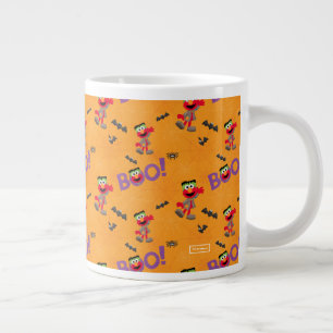 Caneca De Café Grande Elmo   Halloween Boo Pattern