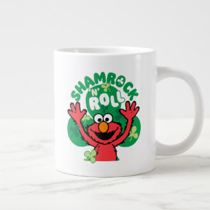 Caneca De Café Grande Elmo Shamrock 'N' Roll