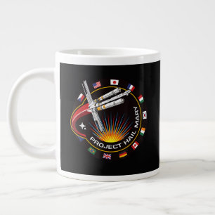 Caneca De Café Grande Emblema de Missão Espacial