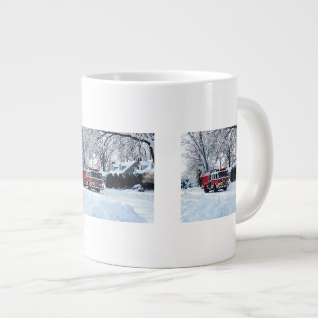 Caneca De Café Grande Emergência de Inverno (Frente Esquerda)