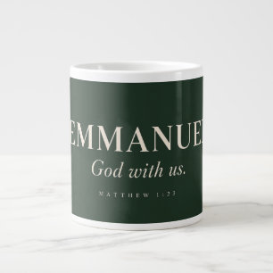 Caneca De Café Grande EMMANUEL Mateus 1:23 Natal