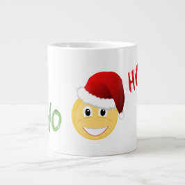 Caneca De Café Grande Emoji Papai noel Copa de Natal