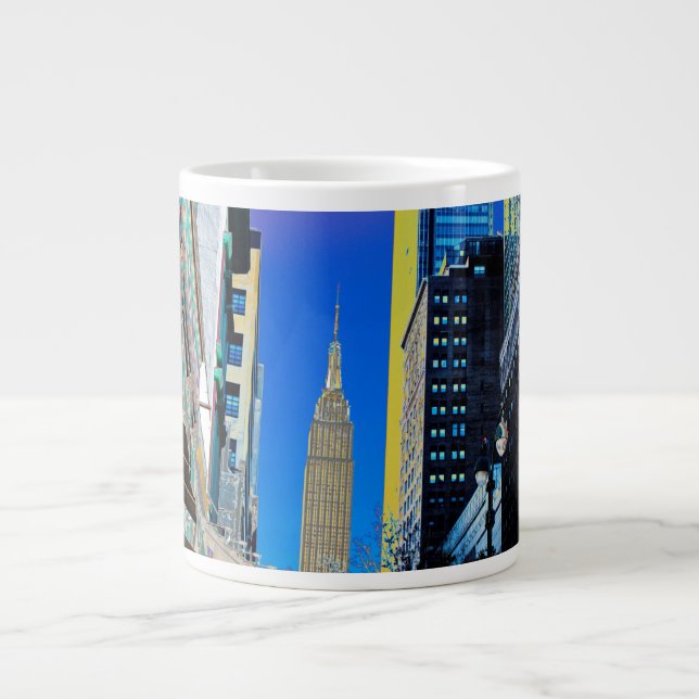 Caneca De Café Grande Empire Sate Building, Poster de Nova Iorque, 42ª R (Frente)