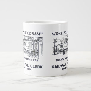 Caneca De Café Grande Empregado Ferroviário 1926 Jumbo Mug