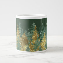 Enchanting Forest Holiday Pines Giant Coffee Mug