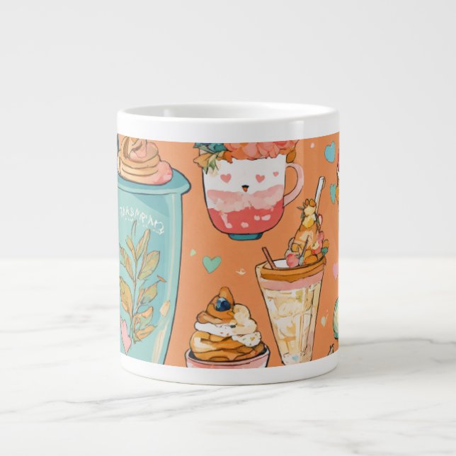 Caneca De Café Grande Encher apenas as vibrações (Frente)