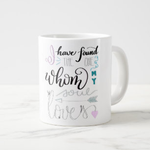 Caneca De Café Grande Encontrei Aquele Que Minha Alma Adora Mug
