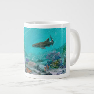 Caneca De Café Grande Enfermeira de Coral Tubarão e polvo Jumbo Mug