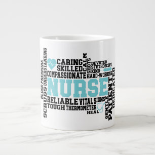 Caneca De Café Grande Enfermeira - Jumbo Mug
