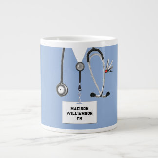 Caneca De Café Grande Enfermeira Personalizada