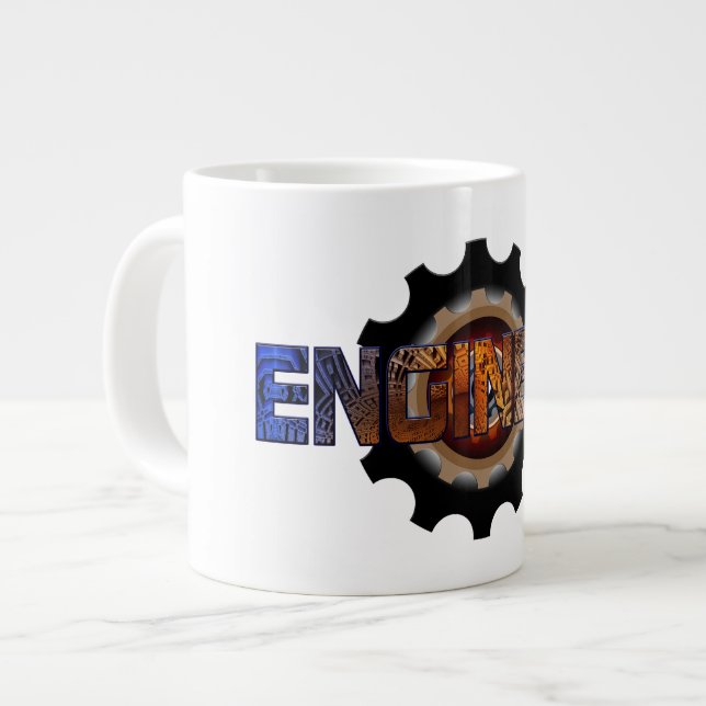 Caneca De Café Grande Engenheiro (Frente Esquerda)