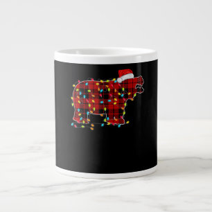 Caneca De Café Grande Engraçada Família de Homens de Natal Hippo
